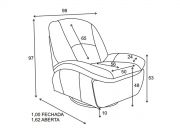 Poltrona de Couro Soft - Glider Elétrica - Mempra