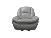 Poltrona de Couro Soft - Glider Elétrica - Soft Gray - Mempra