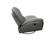 Poltrona de Couro Soft - Glider Elétrica - Soft Gray - Mempra