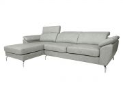 Sofá de Couro Hannover 3 lugares com Chaise - Mempra