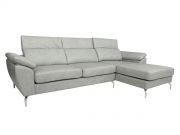 Sofá de Couro Hannover 3 lugares com Chaise - Mempra