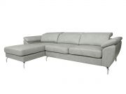 Sofá de Couro Hannover 3 lugares com Chaise - Mempra