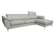 Sofá de Couro Hannover 3 lugares com Chaise - Mempra